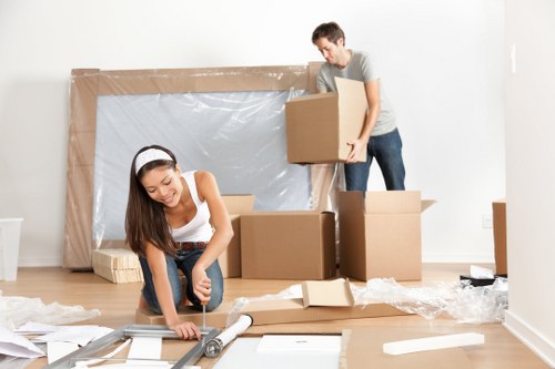 Commercial moving team planning an office relocation in Pimlico