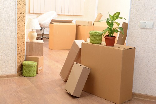Loading household furniture into a removal van for a Pimlico flat move