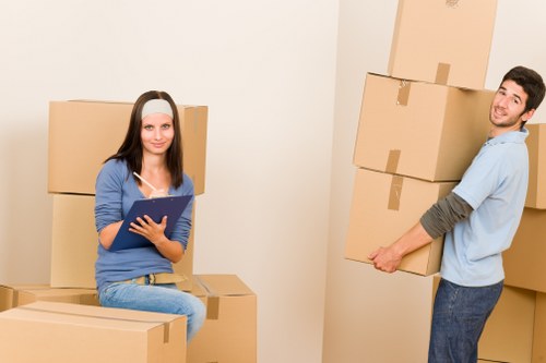 Packing boxes and furniture for a Pimlico relocation