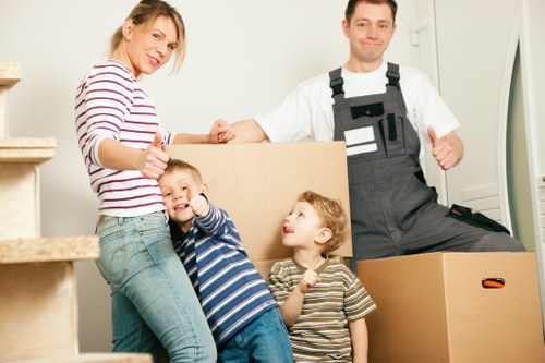 Securely loaded moving vehicle ready for transport