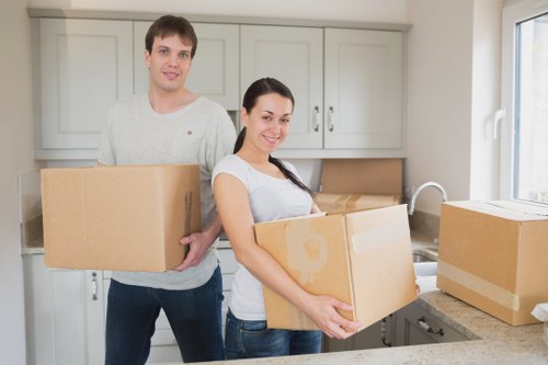 Fragile household items carefully wrapped for transport